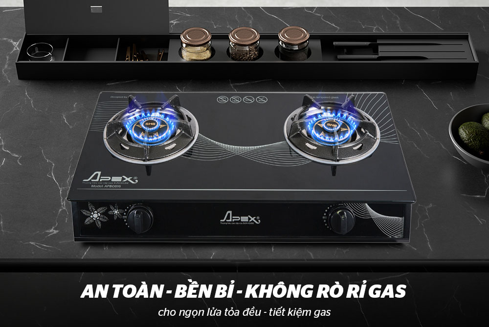 BẾP GAS DƯƠNG KÍNH APEX APB0816 6