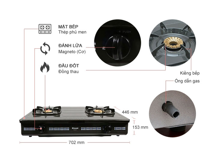 BẾP GAS RINNAI RV-377(G)N