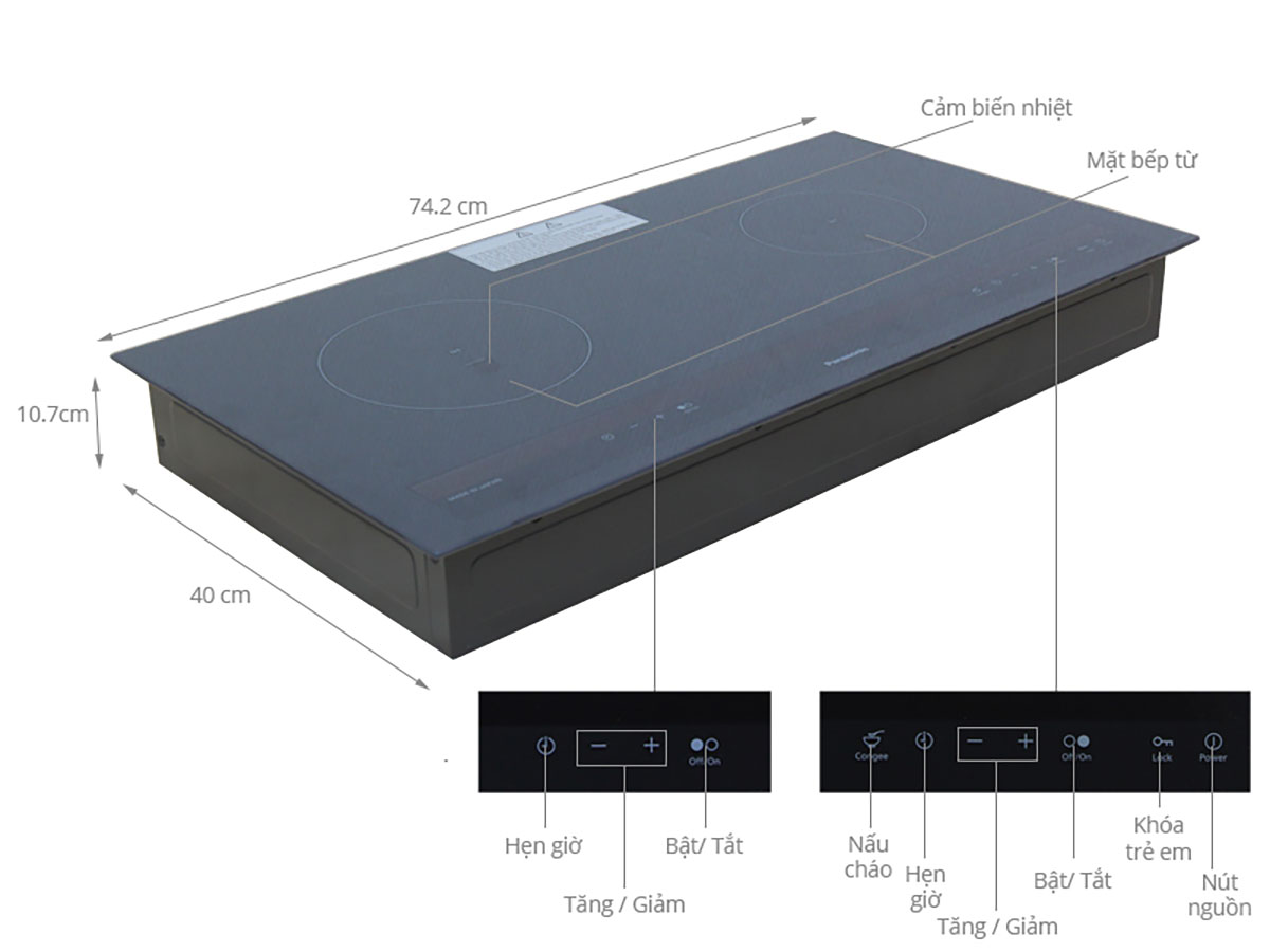 Thông số kỹ thuật Bếp từ Panasonic KY-A227D