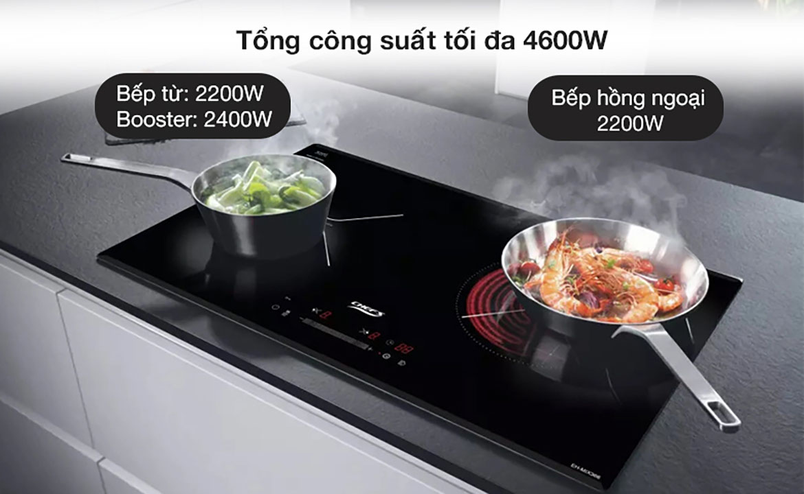 Công suất - Bếp từ hồng ngoại Chef's EH-MIX366