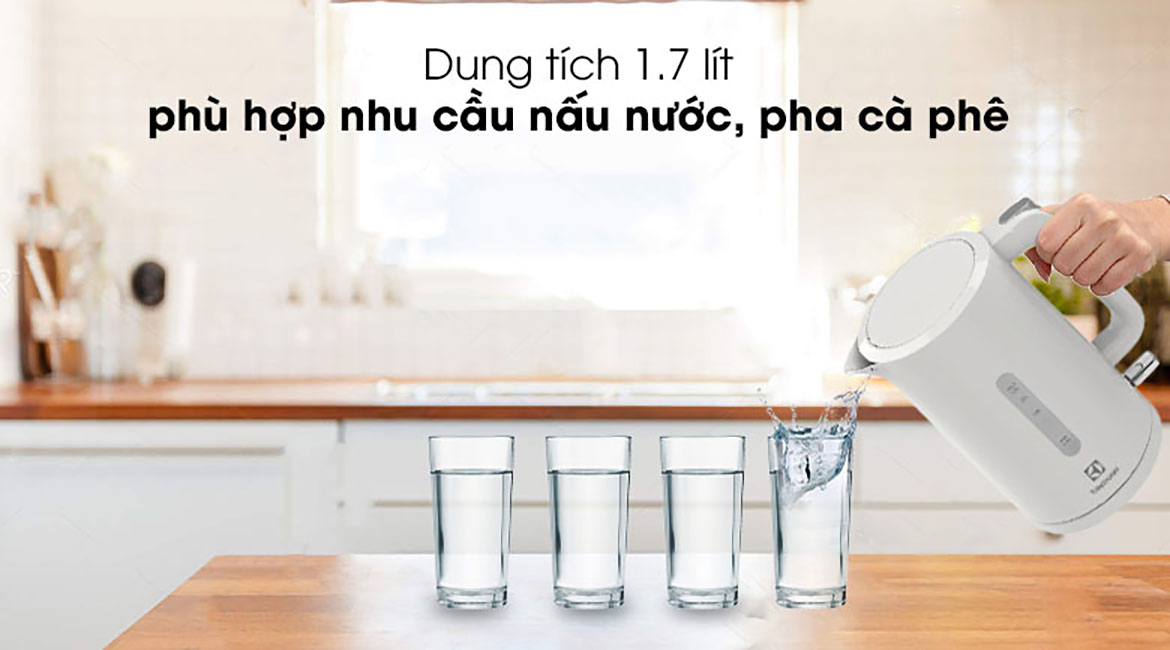 Dung tích Bình đun siêu tốc Electrolux 1.7 lít E2EK1-100W