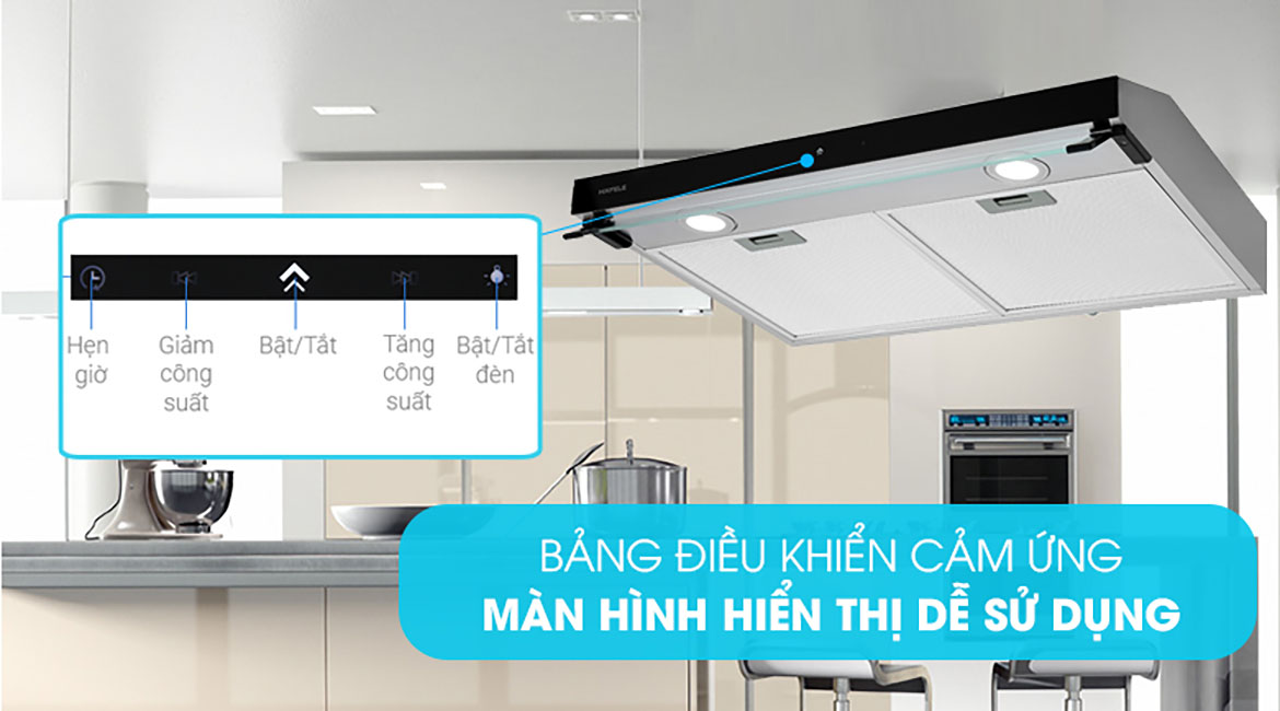 Bảng điều khiển cảm ứng - Máy hút mùi âm tủ Hafele HC-BI70B