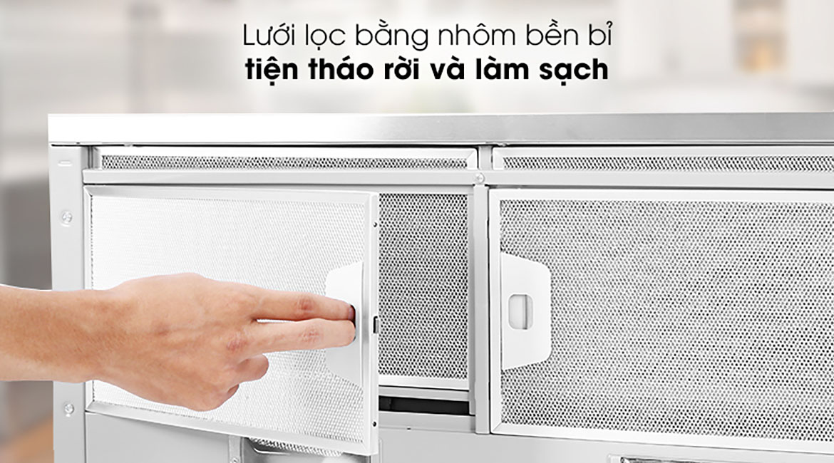 Máy hút mùi âm tủ Hafele HH-S70A - Lưới lọc máy hút mùi làm từ chất liệu nhôm dày dặn