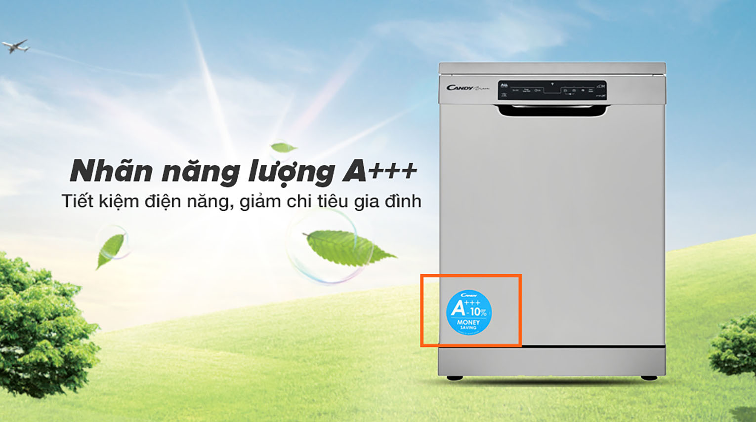 Tiết kiệm điện năng - Máy rửa chén Candy CDPN 4D620PX/E 2150W