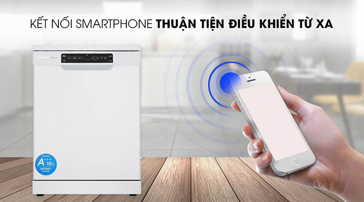 Kết nối điện thoại - Máy rửa chén dạng thùng Candy CDPN 4D620PW 2150W