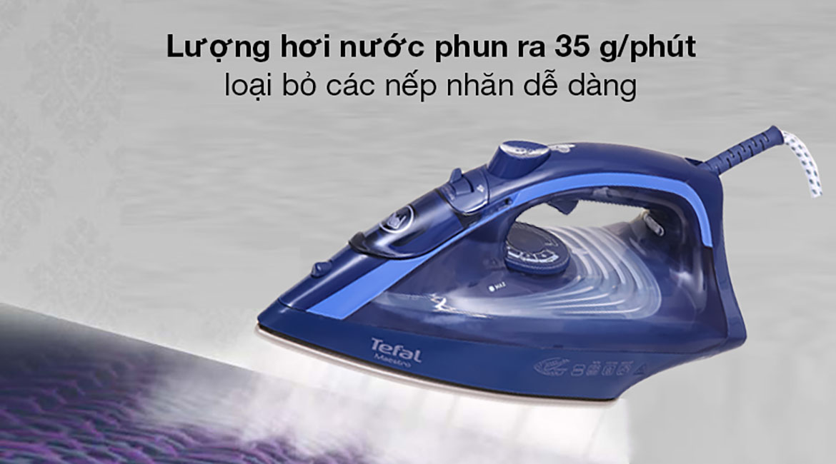 Bàn ủi hơi nước Tefal FV1849E0 - Lượng hơi nước phun ra 35 g/phút