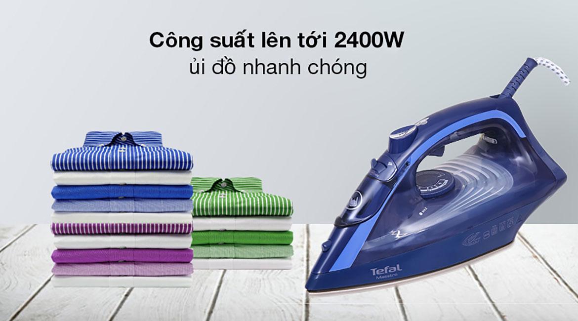 Bàn ủi hơi nước Tefal FV1849E0 - Công suất lớn 2400W