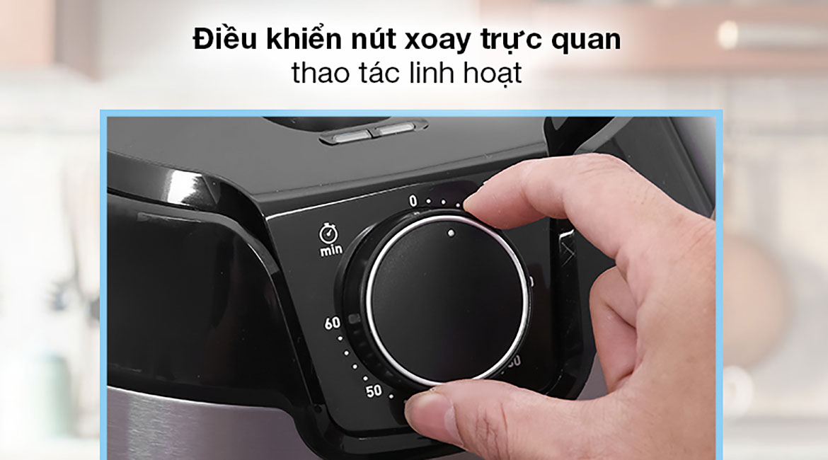 Nồi chiên không dầu Tefal EY201D15 4.2 lít - Điều khiển nút xoay trực quan