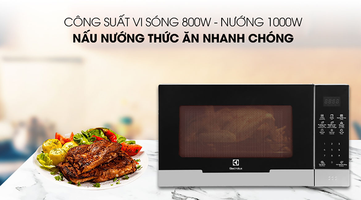 Công suất Lò vi sóng Electrolux EMG23DI9EBP 23 lít