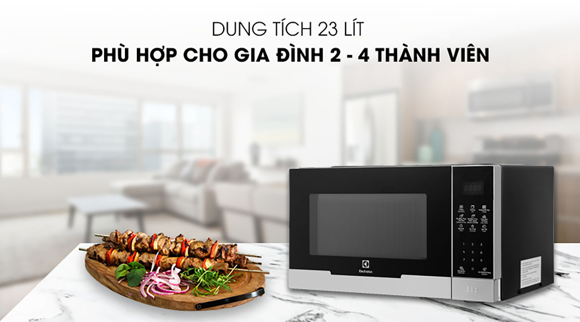 Dung tích Lò vi sóng Electrolux EMG23DI9EBP 23 lít