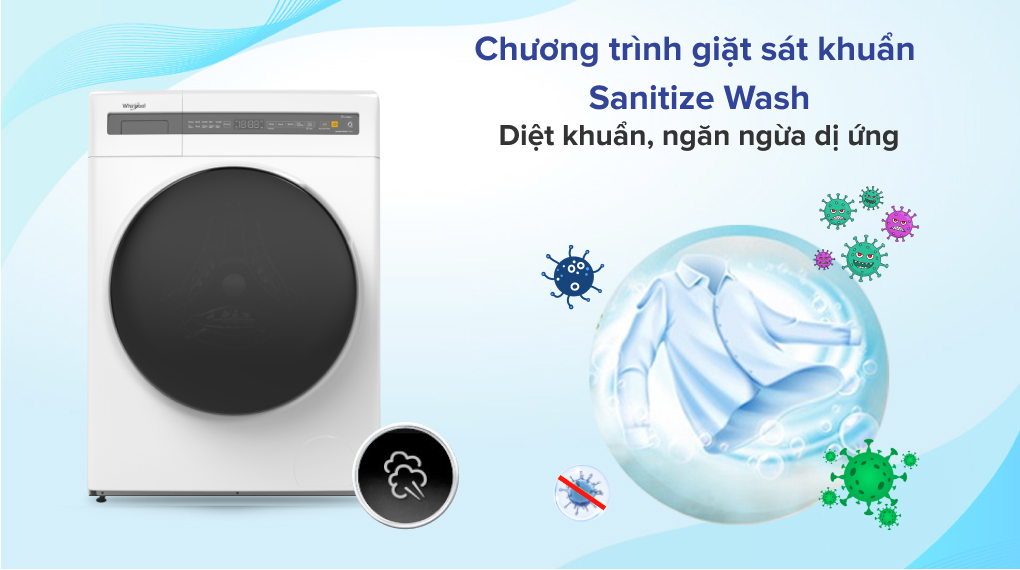 Máy giặt Whirlpool Inverter 8 kg FWEB8002FW - Công nghệ giặt đặc biệt