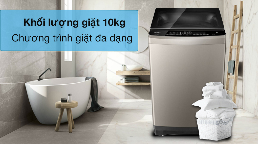 khối lượng giặt 10kg, chương trình giặt đa dạng - Máy giặt Whirlpool VWIID1002FG