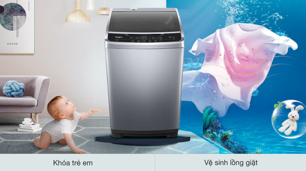 Tiện ích - Máy giặt Whirlpool 10.5 kg VWVC10502FS