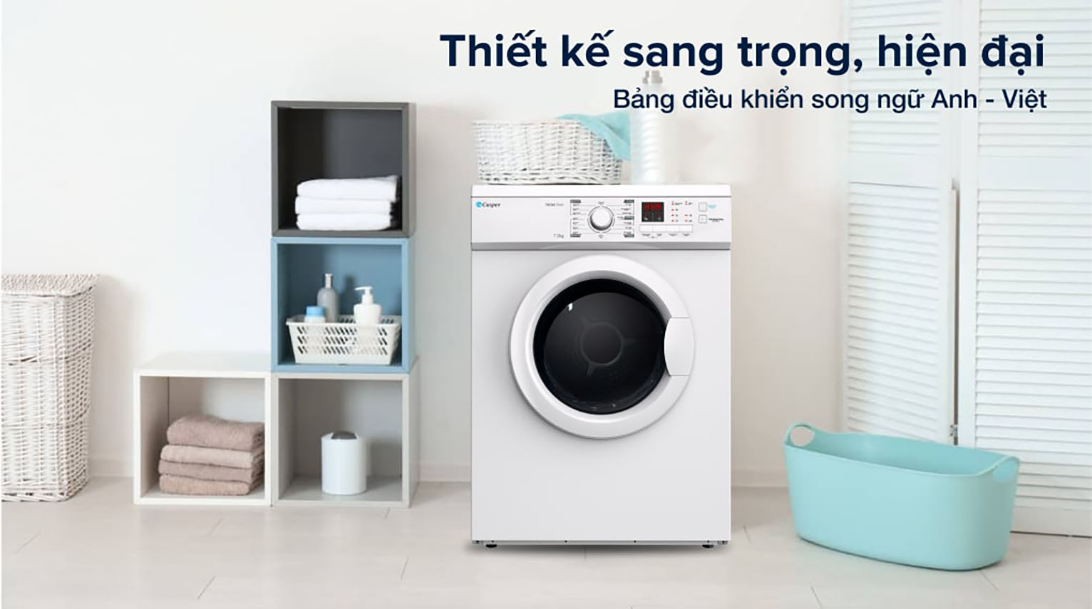 Máy sấy thông hơi Casper 7.2 Kg TD-72VWD - Thiết kế