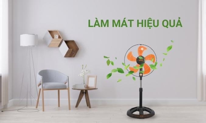 Quạt lỡ Senko LTS1632 Đen Cam