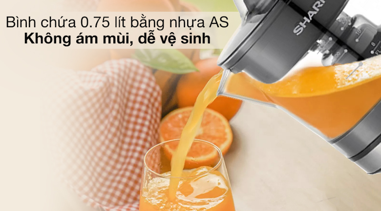 Máy vắt cam Sharp EJ-J407-BK - Bình chứa