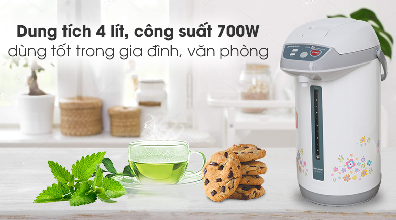 Dung tích và công suất Bình thủy điện Sharp KP-Y40PV-CU 4 lít