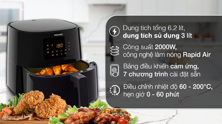 Nồi chiên không dầu Philips HD9270/90 - Tổng quan