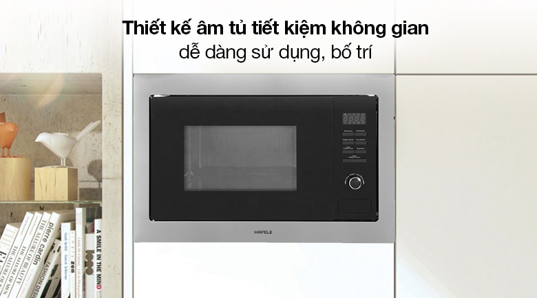 Lò vi sóng lắp âm Hafele HM-B38A (535.34.000) 25 lít - Lò vi sóng âm tủ có nướng có kết cấu vững chắc, lắp đặt âm tủ