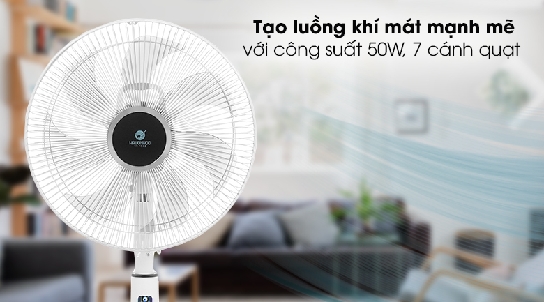 Quạt lửng Hawokoo FAH-010 - Tạo luồng khí mát mạnh mẽ với 7 cánh quạt đường kính 35 cm, công suất 50W