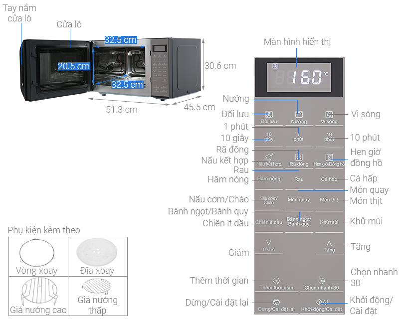 Lò vi sóng có nướng Panasonic NN-CT66MBYUE 27 lít