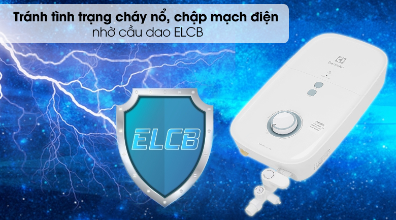 Máy nước nóng Electrolux EWE451KX-DWB2 - Cầu dao ELCB