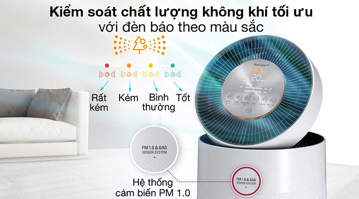 Báo chất lượng không khí - LG PuriCare AS10GDWH0.ABAE