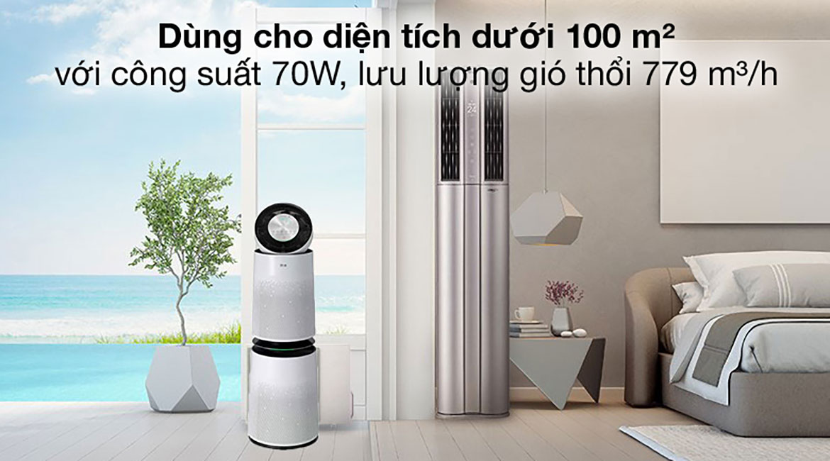 Dùng cho phòng 100 m2 - LG PuriCare AS10GDWH0.ABAE