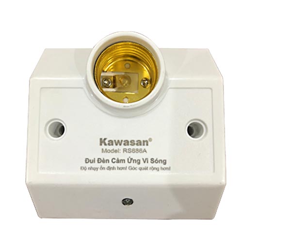 Đui đèn cảm ứng vi sóng Kawasa RS686A (xuyên qua vách gỗ - thạch cao - cửa nhựa) 