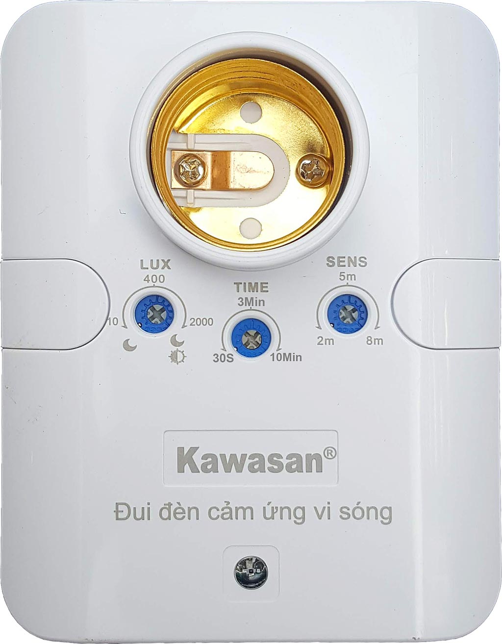 Đui đèn cảm ứng vi sóng Kawasa RS686B (có ngõ phụ thêm đèn)