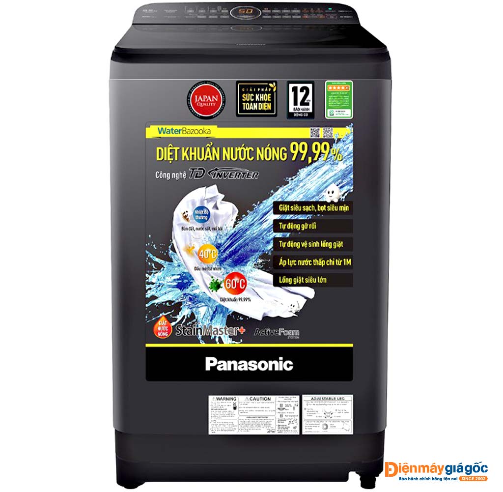 Máy giặt Panasonic lồng đứng 9.5 Kg Inverter NA-FD95V1BRV