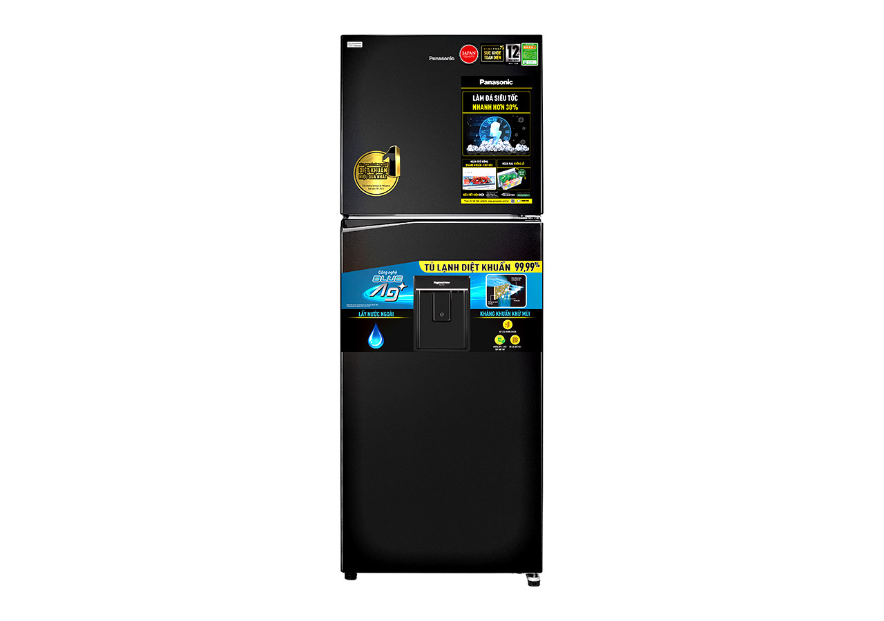 Panasonic Fridge Inverter 366 Liters 2-door NR-TL381GPKV top freezer