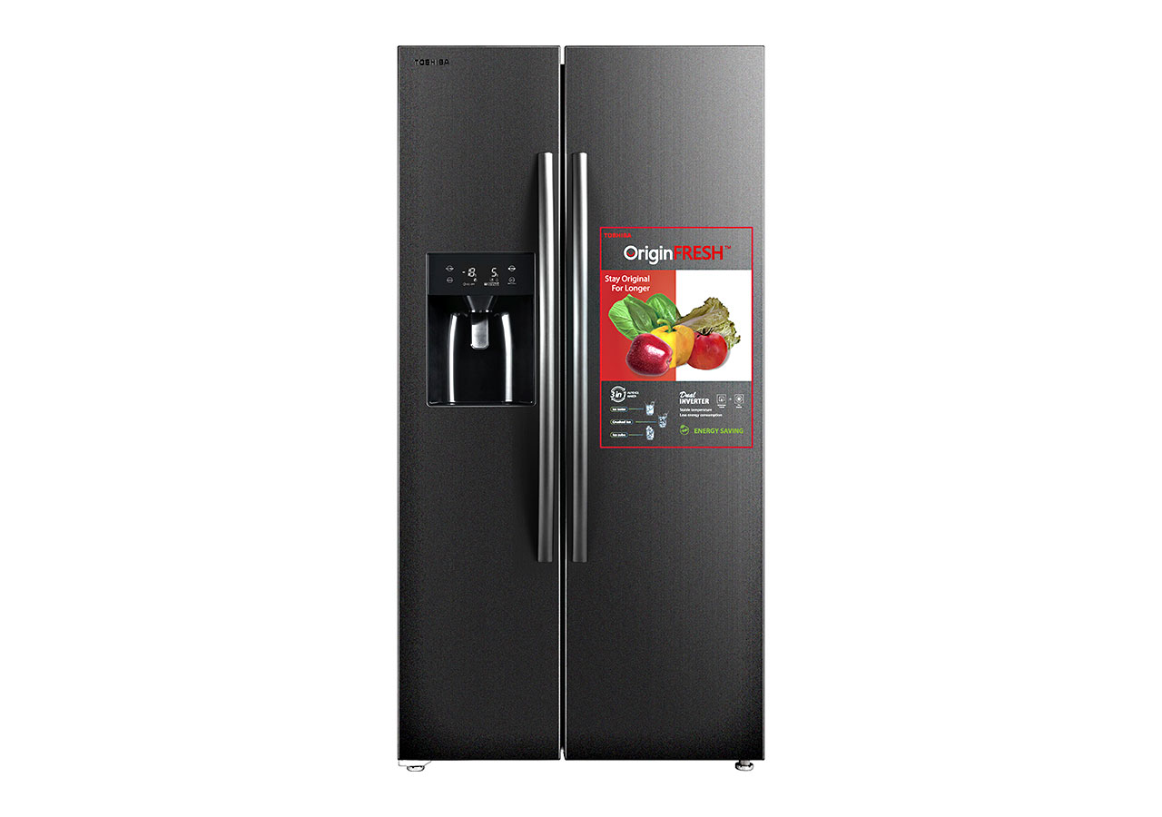 Toshiba Fridge Inverter 493 Liters 2-door GR-RS637WE-PMV(06) Side by Side