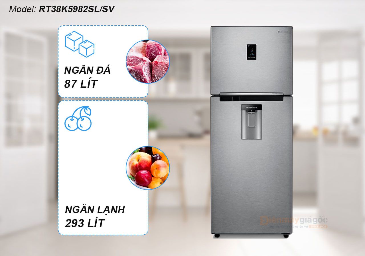 Tủ lạnh Samsung RT38K5982DX/SV Inverter 380 lít - Điện Máy Hồng Phát