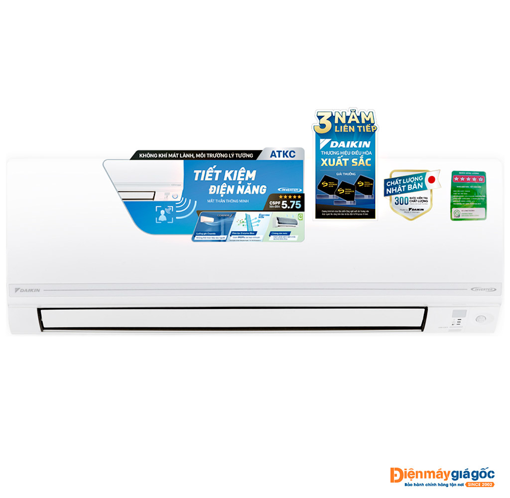 Máy lạnh Daikin ATKC25UAVMV Inverter (1.0Hp)