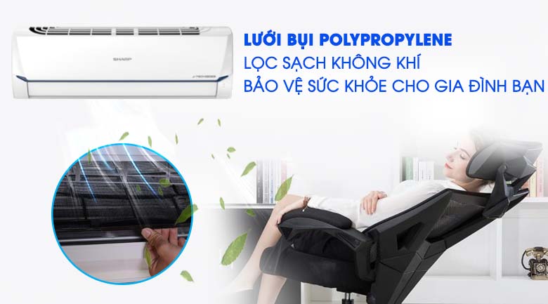 lưới bụi polypropylene-Máy lạnh Sharp AH-X9XEW