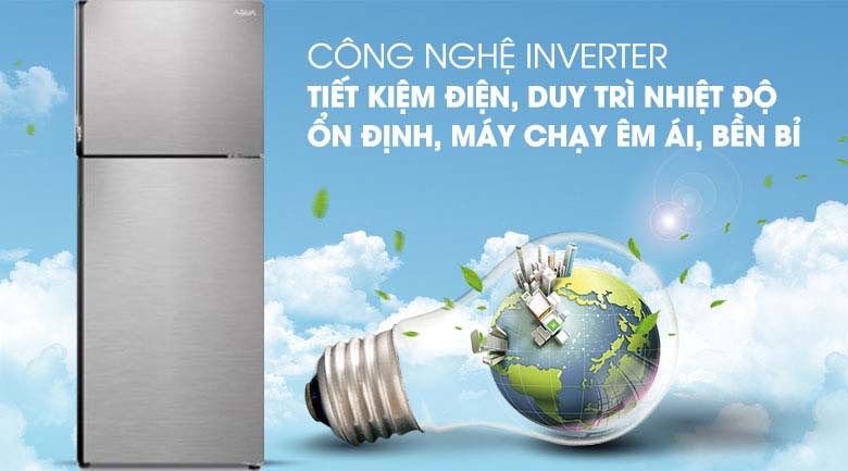 Công nghệ Inverter - Tủ lạnh Aqua Inverter 235 lít AQR-T249MA SV