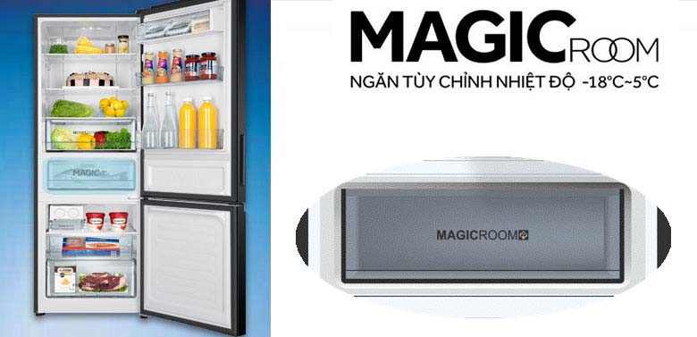 Ngăn Magic Room điều chỉnh nhiệt độ -18 độ C ~ 5 độ C - Tủ lạnh Aqua 292 lít AQR-IG338EB GB