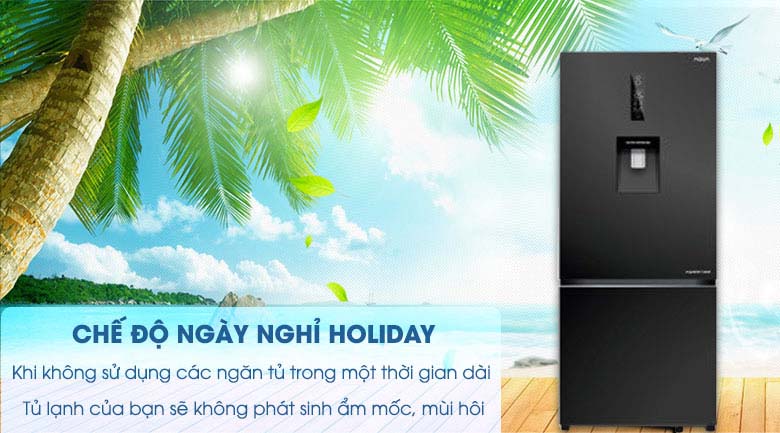 Chức năng Holiday - Tủ lạnh Aqua Inverter 320 lít AQR-IW378EB BS