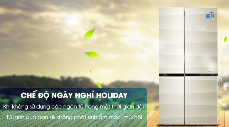 Chế độ Holiday - Tủ lạnh Aqua 565 lít AQR-IG585AS SG