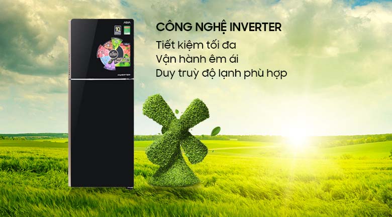 Tủ lạnh Aqua Inveter 235 lít AQR-IG248EN (GB) - Tủ lạnh Inverter tiết kiệm điện cực tốt