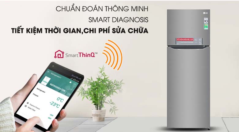 Chẩn đoán lỗi thông minh - Tủ lạnh LG Inverter 315 lít GN-M315PS