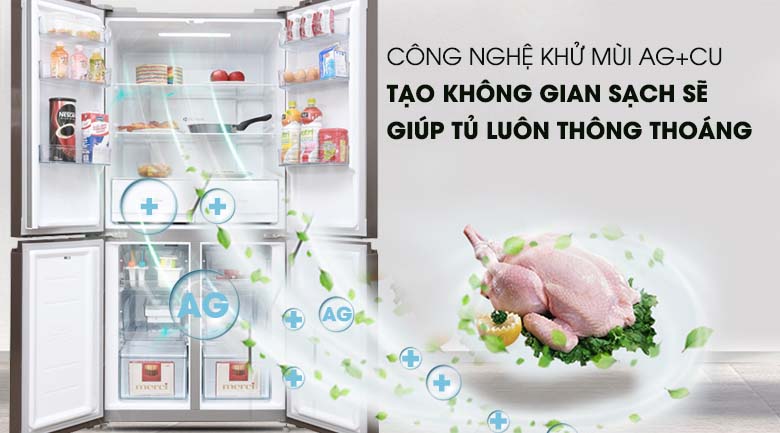 Bộ lọc phân tử Ag+Cu - Tủ lạnh Midea 428 lít MRC-626FWEIS