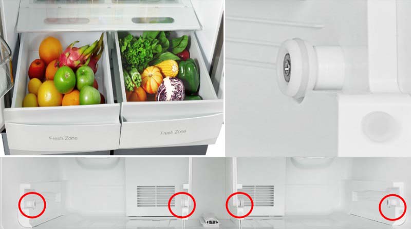 Ngăn Easy Slide - Tủ lạnh Midea 428 lít MRC-626FWEIS