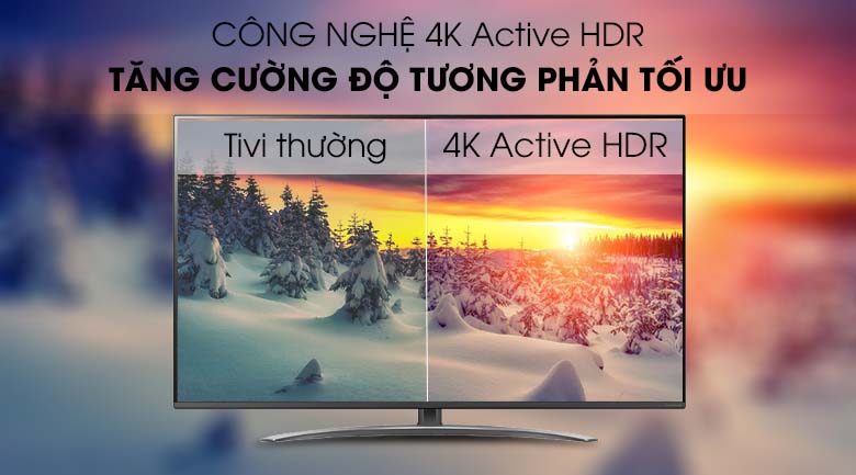 4K Active HDR - Smart Tivi LG 4K 65 inch 65SM8100PTA Mẫu 2019