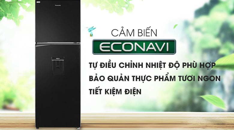 Cảm biến Econavi - Tủ lạnh Panasonic Inverter 366 lít NR-BL381WKVN