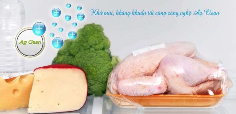 Loại bỏ 99,9% mùi hôi, nấm mốc và vi khuẩn bên trong tủ lạnh với công nghệ Ag Clean