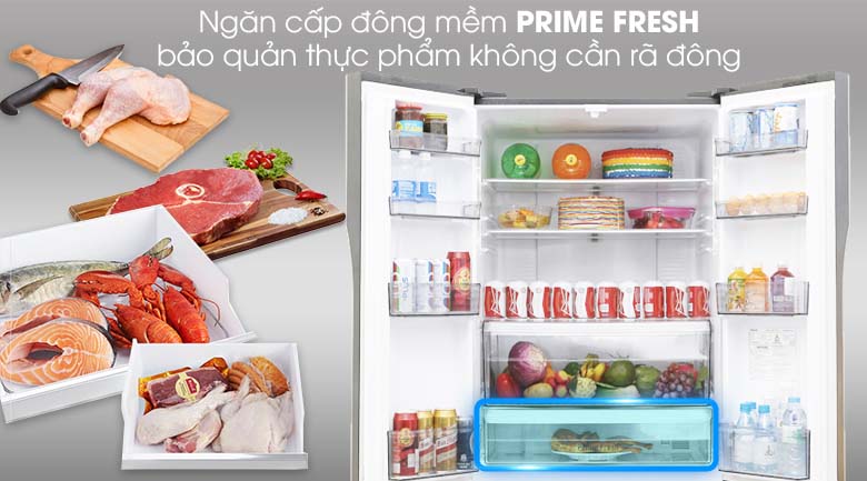 Ngăn PrimeFresh - Tủ lạnh Panasonic Inverter 494 lít NR-CY550GKVN