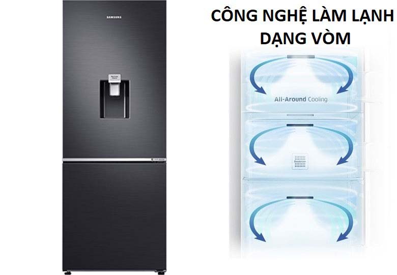 Làm lạnh dạng vòm - Tủ lạnh Samsung Inverter 307 lít RB30N4180B1/SV