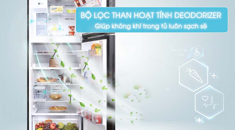 Bộ lọc than hoạt tính - Tủ lạnh Samsung Inverter 451 lít RT46K6885BS/SV